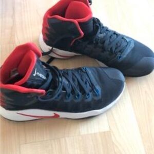 Nike women or Men's Black and Red Athletic Shoes Hyperdunk